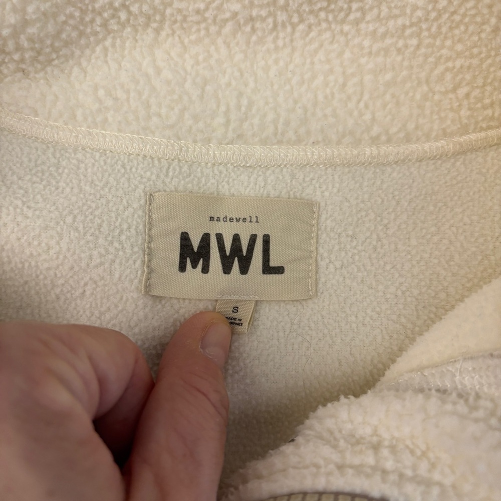 Madewell MWL Drapey Sherpa Buick Jacket Antique Cream - Picture 7 of 12
